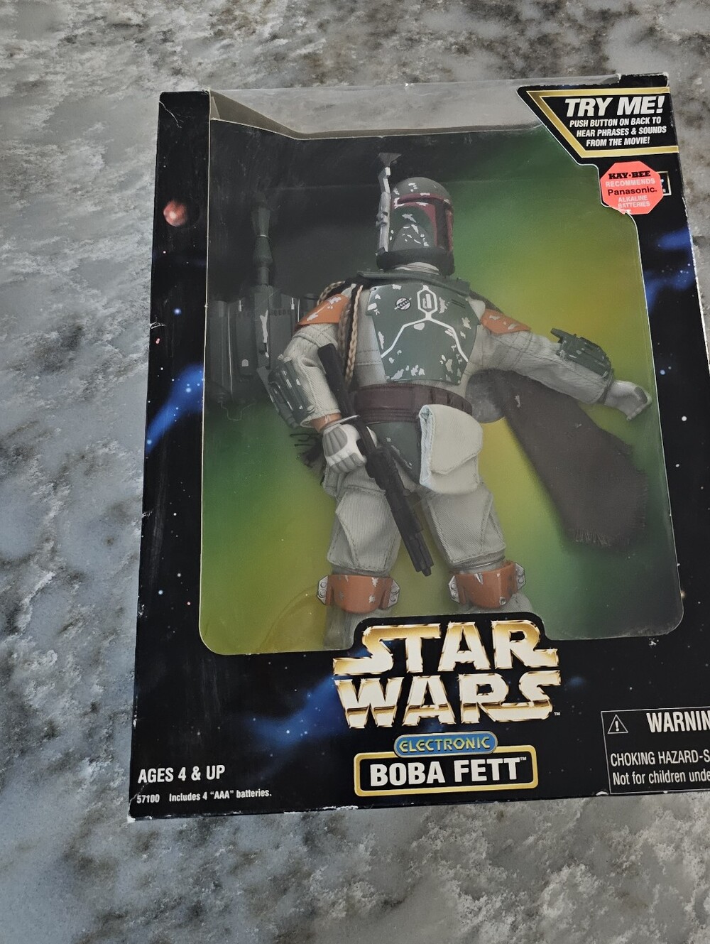 Vintage 1998 Star Wars Action Collection 12" Electronic Boba Fett KB Toys Tag
